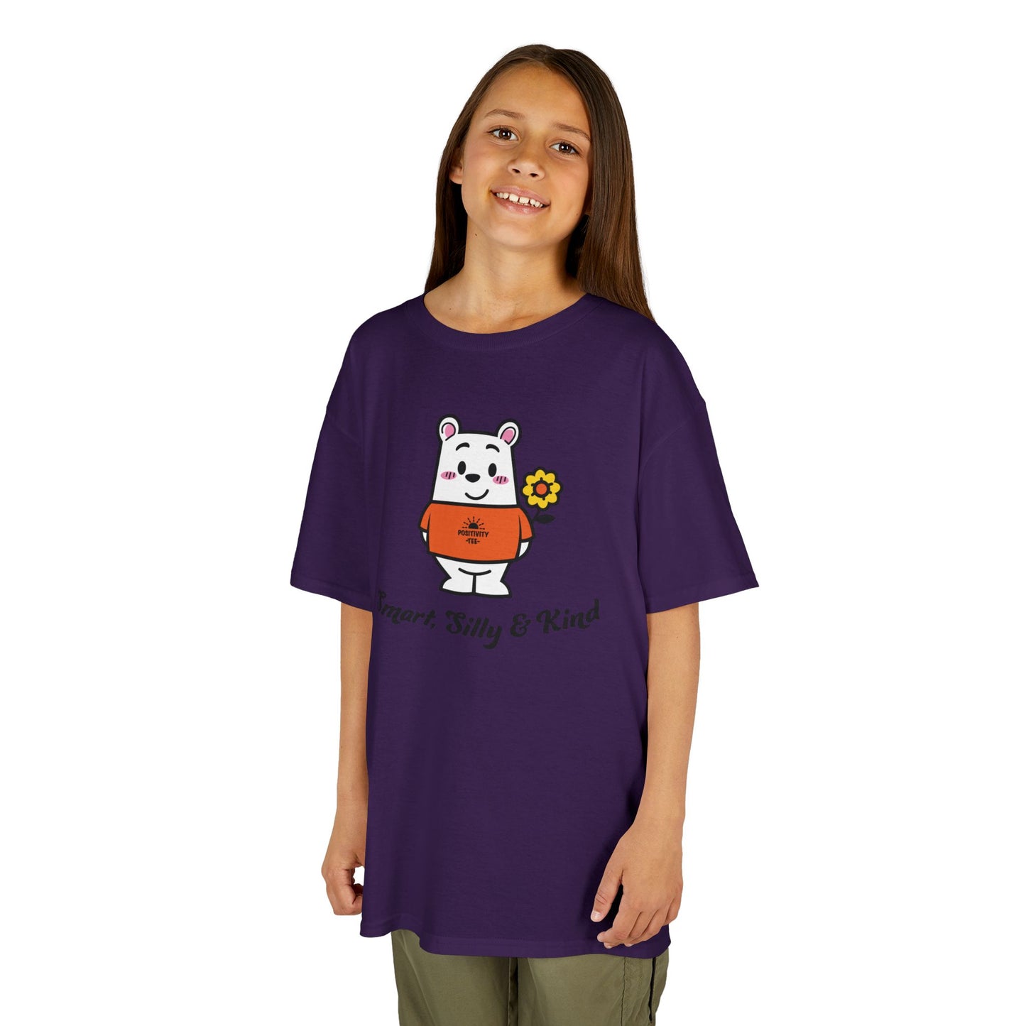Kids Cartoon Character T-Shirt - "Smart, Silly & Kind" - Fun Wear for Playtime, Birthdays, Gifts, Everyday Adventure
