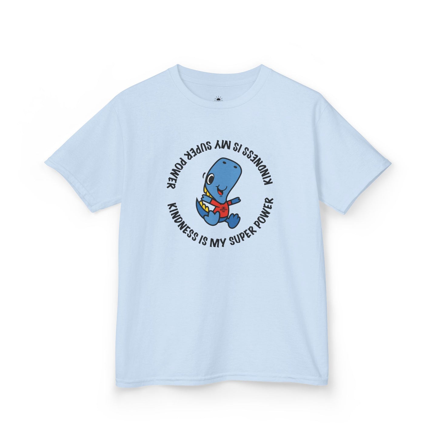 Superpower Dinosaur Kids Tee, Fun Kids T-Shirt, Gift for Boys/Girls, Cute Illustration Shirt, Birthday Party Apparel, Cartoon Graphic Tee