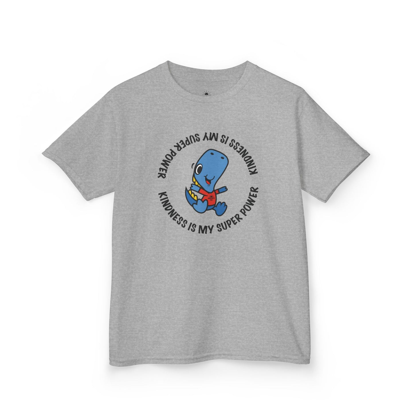 Superpower Dinosaur Kids Tee, Fun Kids T-Shirt, Gift for Boys/Girls, Cute Illustration Shirt, Birthday Party Apparel, Cartoon Graphic Tee